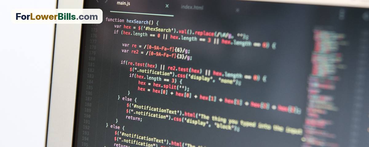 Laptop screen showing lines of website code